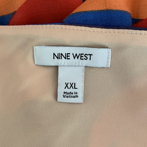 Nine West XXL Blue Abstract Maxi - Picture 5 of 5